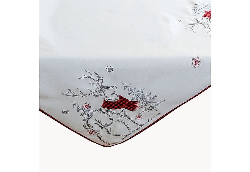 texpot Tischdecke Tischwäsche mit Stickerei Hirsch Winter Weihnachten (1-tl günstig online kaufen
