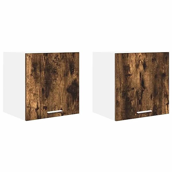 vidaXL Hängeschrank 2 Stk Geräucherte Eiche und Weiß 40 x 31 x 40 cm 884139 günstig online kaufen