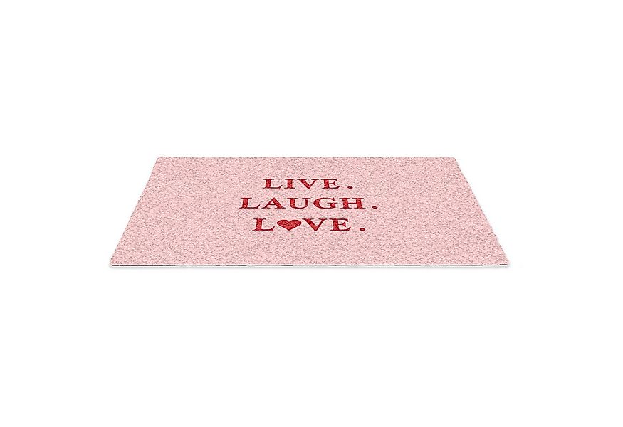 MuchoWow Fußmatte Zitat - Liebe - Rosa - Rot, Rechteckig, innen Schmutzfang günstig online kaufen
