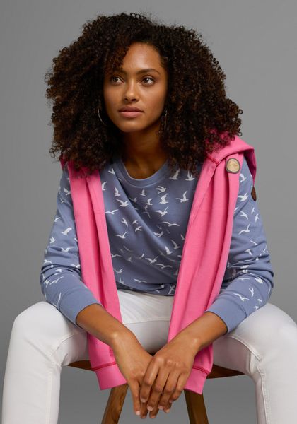 KangaROOS Sweatshirt Langarm, figurumspielender Schnitt, bedruckt, günstig online kaufen