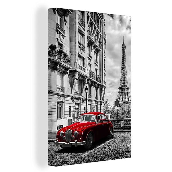 OneMillionCanvasses® Leinwandbild Eiffelturm - Schwarz - günstig online kaufen