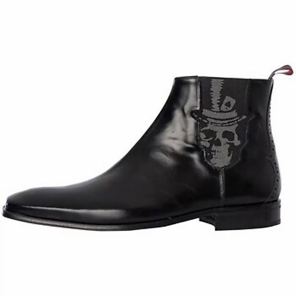 Jeffery-West  Herrenstiefel Totenkopf-Chelsea-Stiefel aus poliertem Leder günstig online kaufen