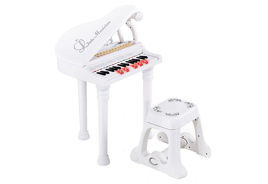 COSTWAY Spielzeug-Musikinstrument 31 Tasten Keyboard, mit Hocker & Mikrofon günstig online kaufen
