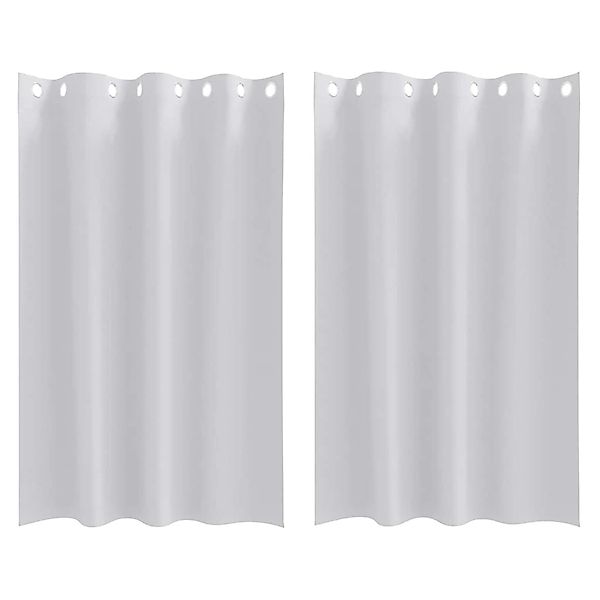 vidaXL Verdunkelungs-Vorhänge mit Ringen Helles Grau Polyester 4107349 günstig online kaufen