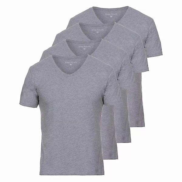 Bruno Banani 4 Pack Herren T-Shirt, V-Kragen Unterhemd Pure Cotton, (2x2er günstig online kaufen