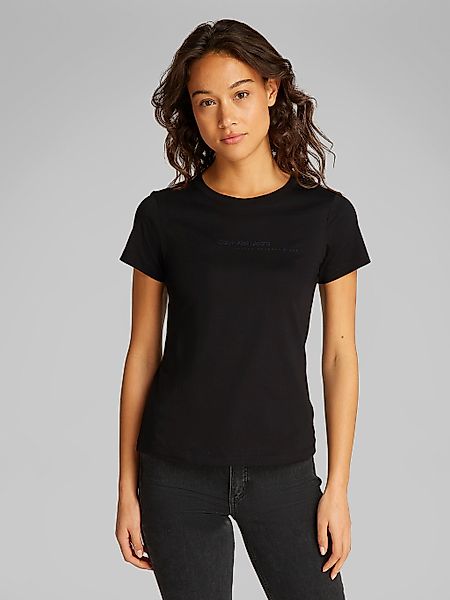 Calvin Klein Jeans Rundhalsshirt "INSTITUTIONAL GRAPHIC SLIM TEE", mit Logo günstig online kaufen