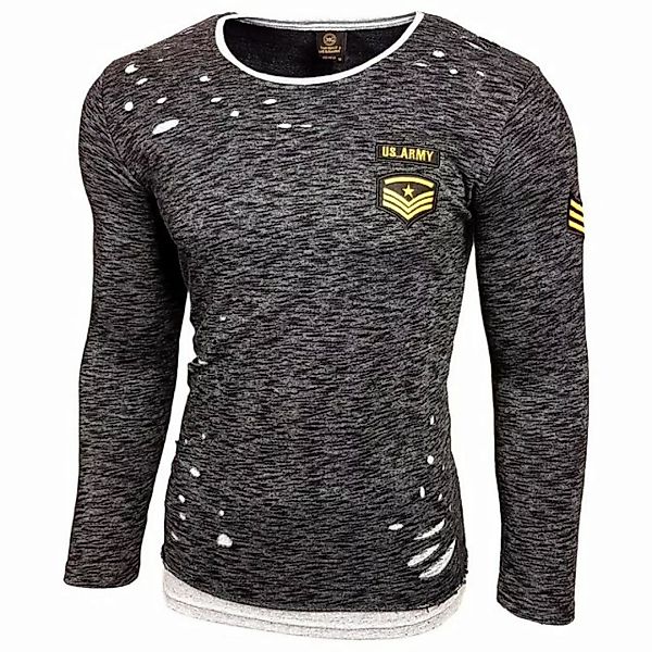 Baxboy Longshirt Baxboy Herren Longsleeve Langarmshirt Sweatshirt Pullover günstig online kaufen