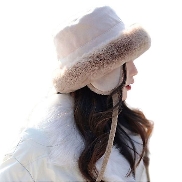 Refttenw Plüschmütze Damen Flauschiger Plüsch Fischerhüte günstig online kaufen