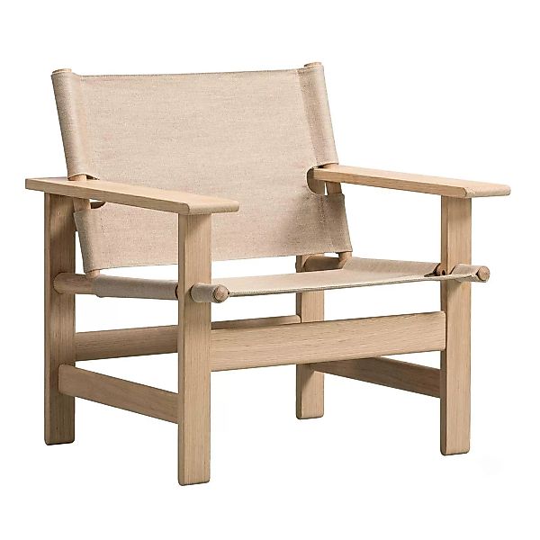 Fredericia - The Canvas Chair Sessel - natur, eiche/geseift/Stoff Canvas Na günstig online kaufen