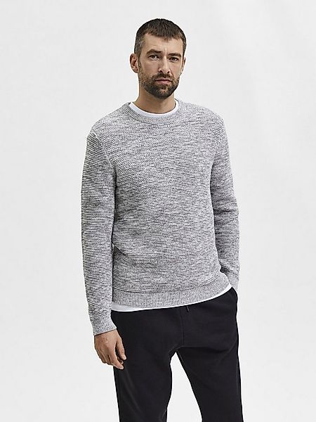 Selected Rundhalspullover SLHVINCE LS KNIT BUBBLE CREW NECK NOOS günstig online kaufen