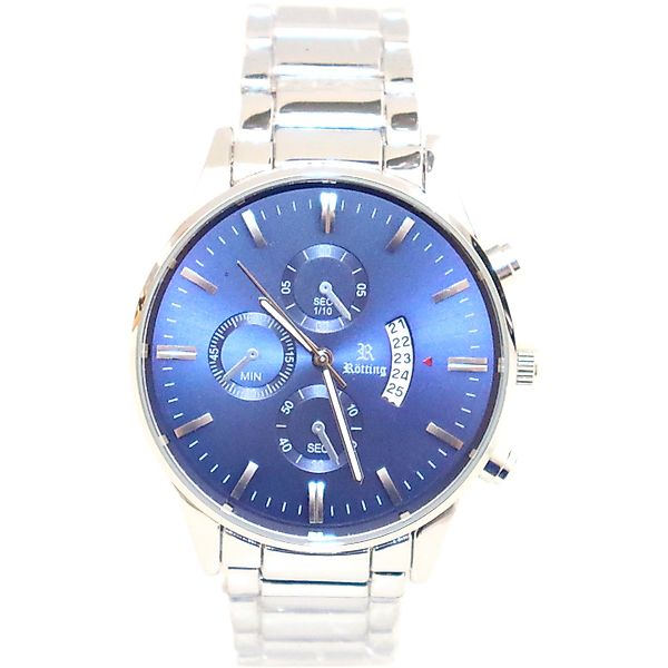 Rötting Design Quarzuhr Herrenuhr blaues Ziffernblatt günstig online kaufen