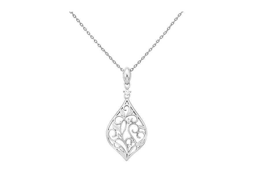 Sofia Milani Kette mit Anhänger Blatt Blume, 925 Silber Damen Schmuck - N06 günstig online kaufen