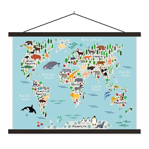 MuchoWow Poster Welt - Karte - günstig online kaufen