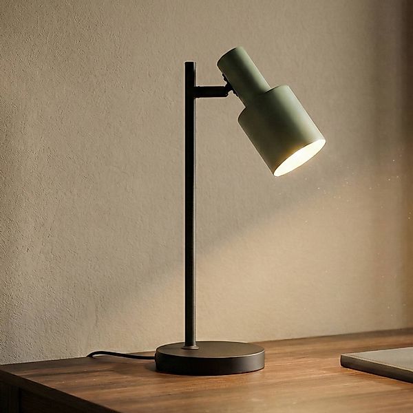 Lindby Tischleuchte Ovelia, grün/schwarz, Metall, E27 günstig online kaufen