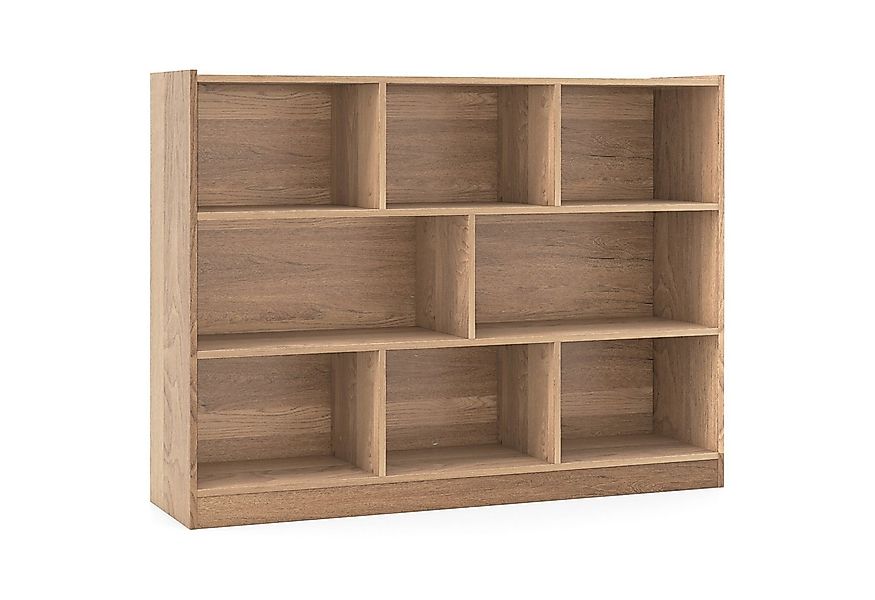 COSTWAY Kinderregal, mit 2 großen Fächern und 6 kleinen Fächern, 122x32x93c günstig online kaufen