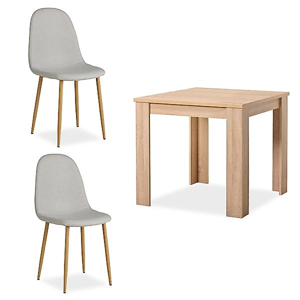 Homestyle4u Essgruppe Esstisch 80x80 2 Stühle günstig online kaufen