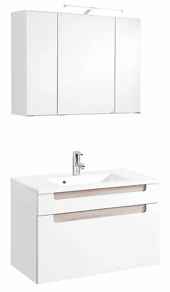 welltime Badmöbel-Set »Siena«, (2 St.), Breite 80 cm, Waschtisch mit Minera günstig online kaufen