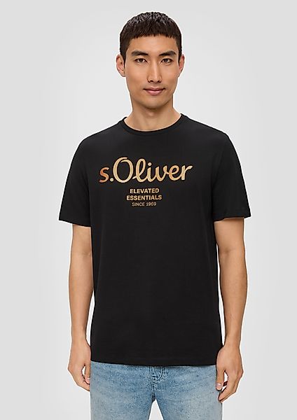 s.Oliver Kurzarmshirt T-Shirt aus Baumwolle mit günstig online kaufen