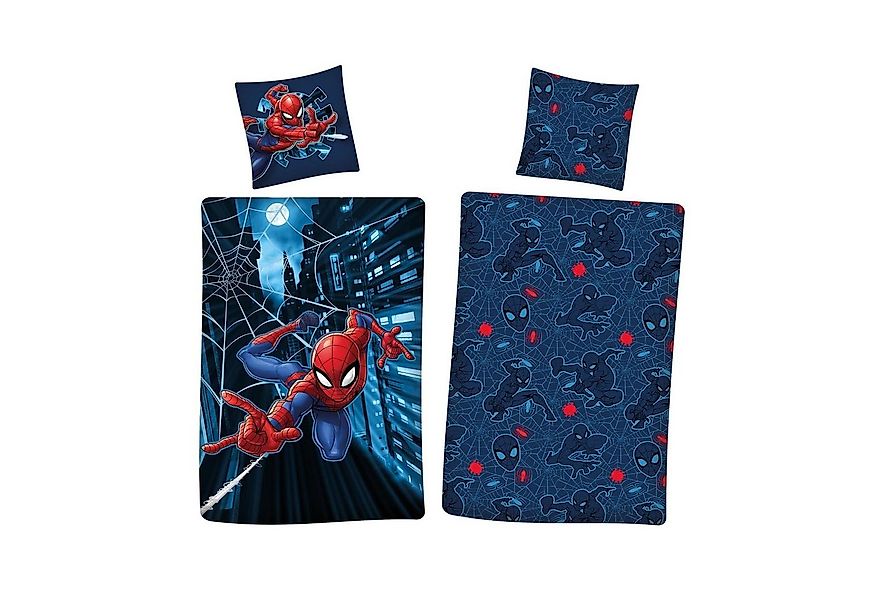AY!Max Kinderbettwäsche Spiderman Flanell Bettwäsche, 80 x 80 cm + 135 x 20 günstig online kaufen