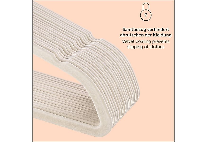 Blumtal Kleiderbügel Rutschfest - Samtoptik - Platzsparend, (100-tlg), Prem günstig online kaufen