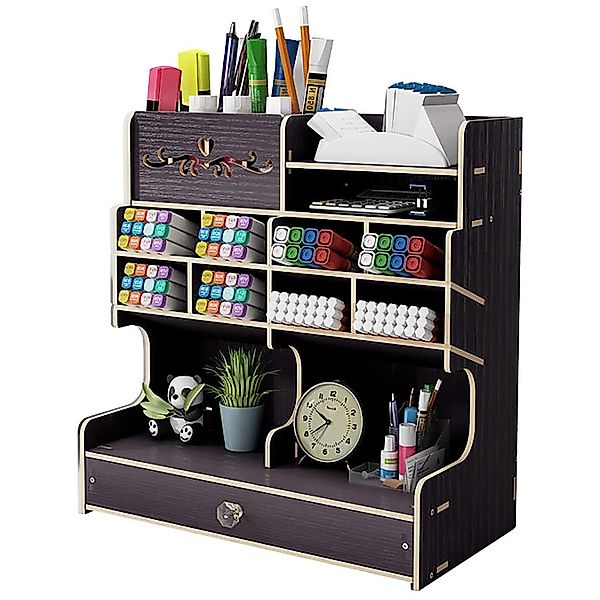 zggzerg Regal-Schreibtisch Schreibtisch-Organizer aus Holz für günstig online kaufen
