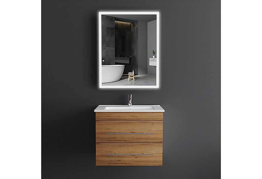 Alpenberger Badmöbel-Set Bad Möbel - Waschbecken mit Unterschrank und Spieg günstig online kaufen