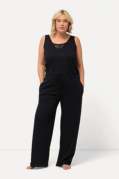 Ulla Popken Overall Jumpsuit Spitze V-Ausschnitt günstig online kaufen