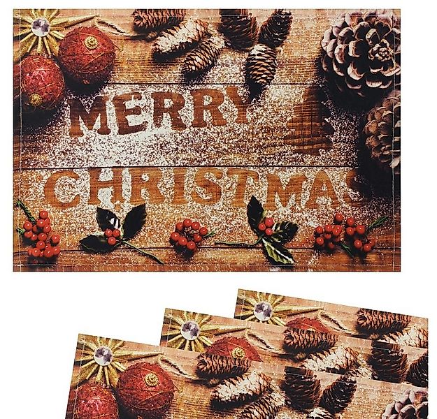 matches21 HOME & HOBBY Platzset Tischsets Platzsets Stoff CLOTH Weihnachten günstig online kaufen