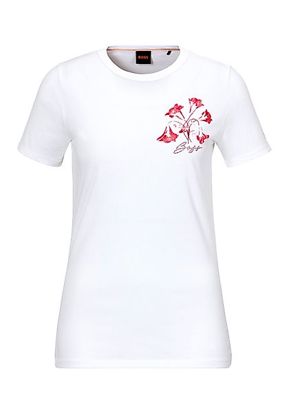 BOSS ORANGE T-Shirt Elogo Print Premium günstig online kaufen