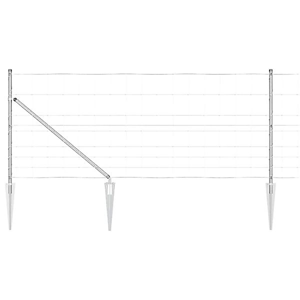 vidaXL Zaunpfosten Galvanisiert 25 x 1 m Stahl 3351421 günstig online kaufen