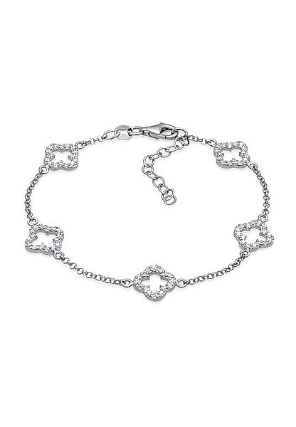 Elli Armband Kleeblatt Zirkonia Weiß 925 Sterling Silber (kein Set, 1-tlg) günstig online kaufen