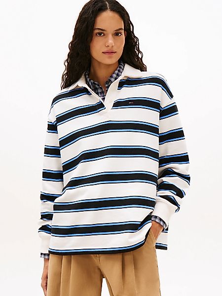 Tommy Jeans Sweatshirt "TJW RLX S-FLAG STRIPE RUGBY EXT" günstig online kaufen