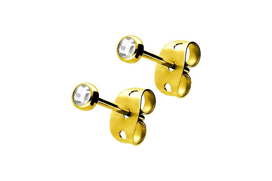 FILANGO Single-Ohrstecker Titan Ohrstecker FLACHER KRISTALL günstig online kaufen