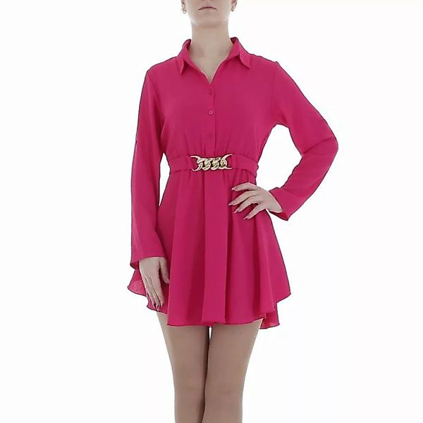 Ital-Design Tunikakleid Damen Party & Clubwear Kette Chiffon Crinkle-Optik günstig online kaufen