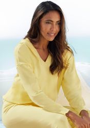 LASCANA Strickpullover Kapuzensweatshirt aus weicher Viskosemischung, Loung günstig online kaufen