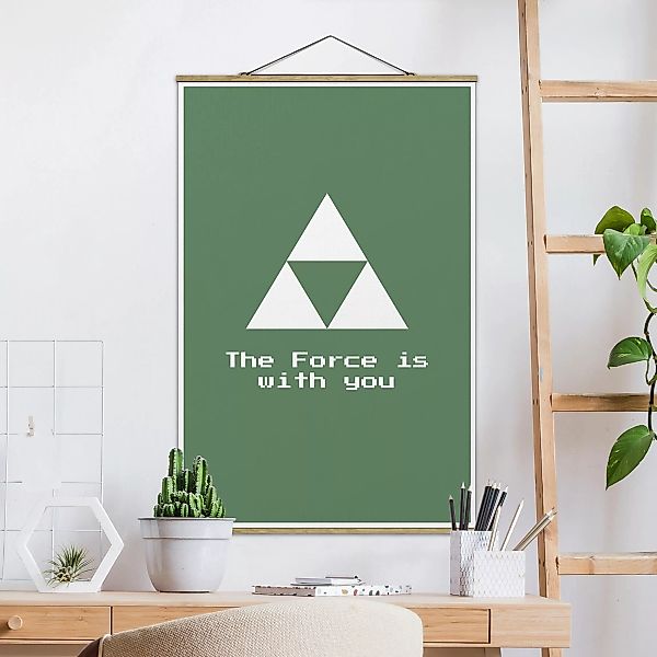 Stoffbild mit Posterleisten Gaming Symbol The Force is with You günstig online kaufen