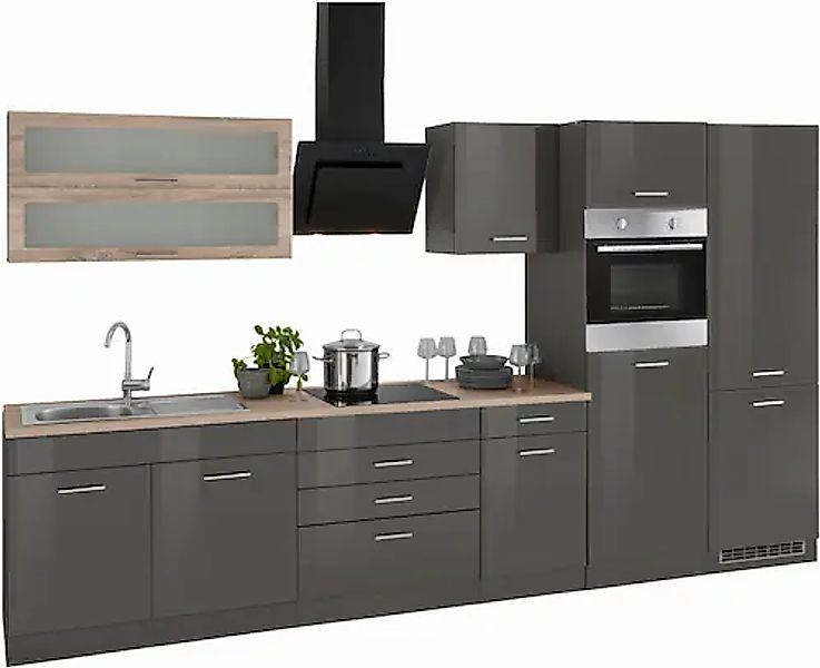 KOCHSTATION Küchenzeile »KS-Utah« mit E-Geräten, Breite 350 cm günstig online kaufen