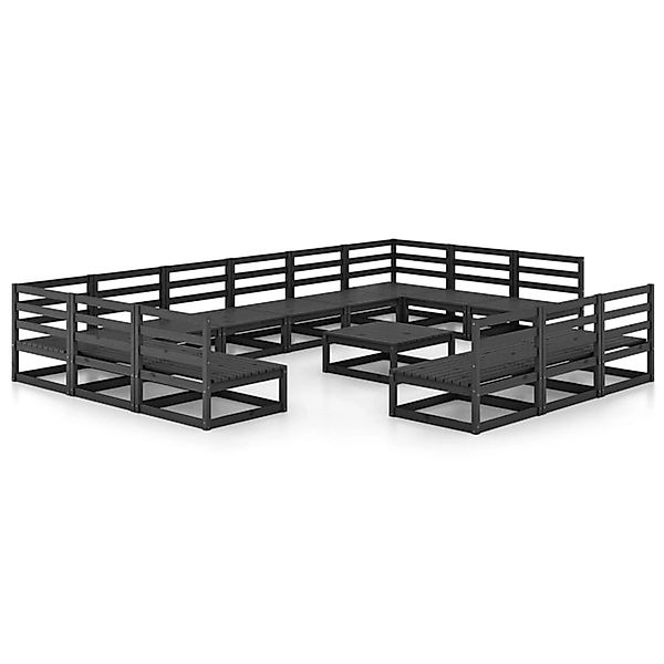 vidaXL 14-tlg Garten-Lounge-Set Massivholz Kiefer Modell 102 günstig online kaufen