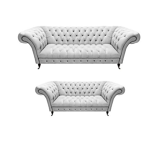 JVmoebel Chesterfield-Sofa Sofa Set 2tlg Sofa Dreisitze mit Zweisitzer Couc günstig online kaufen