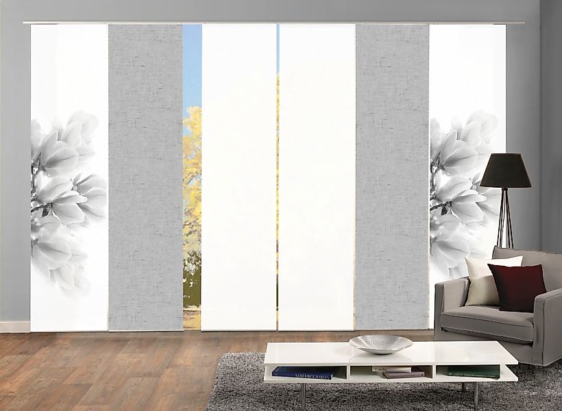 HOME WOHNIDEEN Schiebegardine "KESSI 6er SET" Paneelwagen 6 Stk. tlg. Schie günstig online kaufen