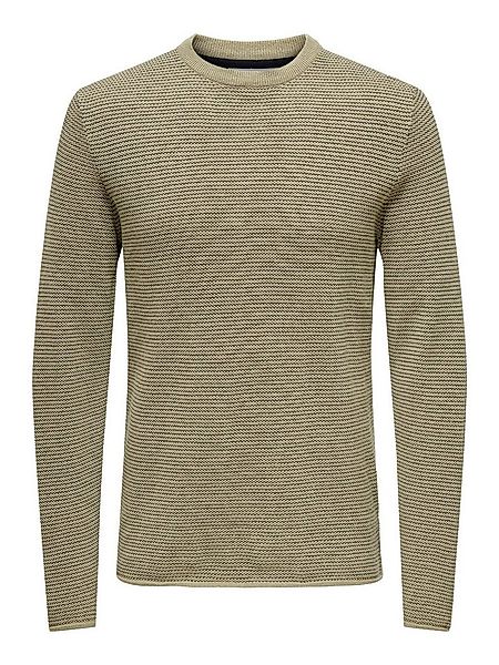 ONLY & SONS Strickpullover Rundhals Langarm ONSNIGUEL REG 12 STRIPE CREW KN günstig online kaufen