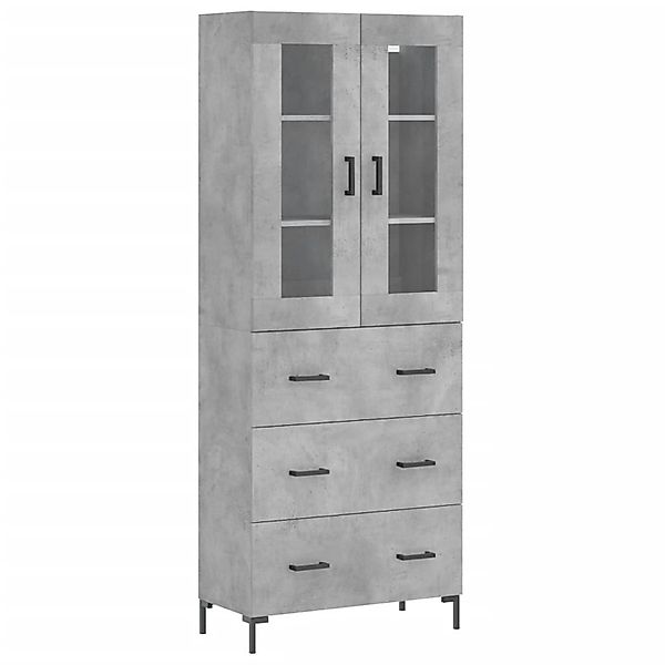 vidaXL Highboard Betongrau 69,5x34x180 cm Holzwerkstoff 3198405 günstig online kaufen