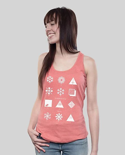 Tank Shirt "Fashion" In Mid Heather Green Oder Coral günstig online kaufen