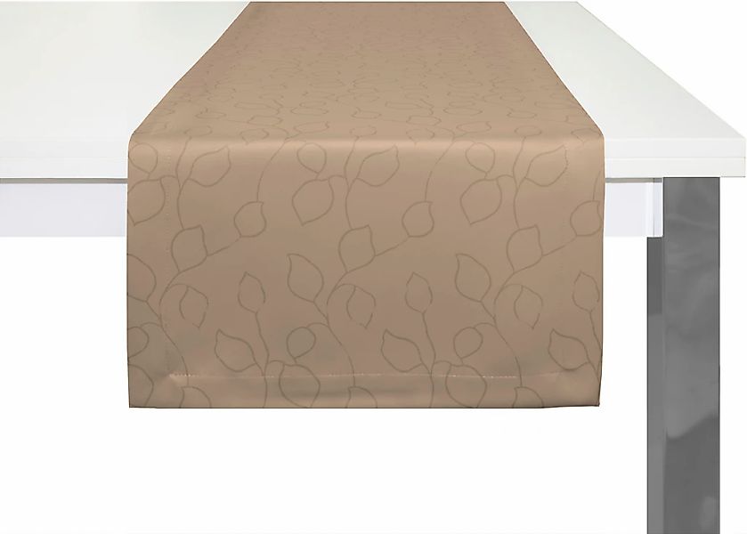 Wirth Tischläufer "Westport" Made in Germany, Jacquard Dekostoff, Blatt-Des günstig online kaufen