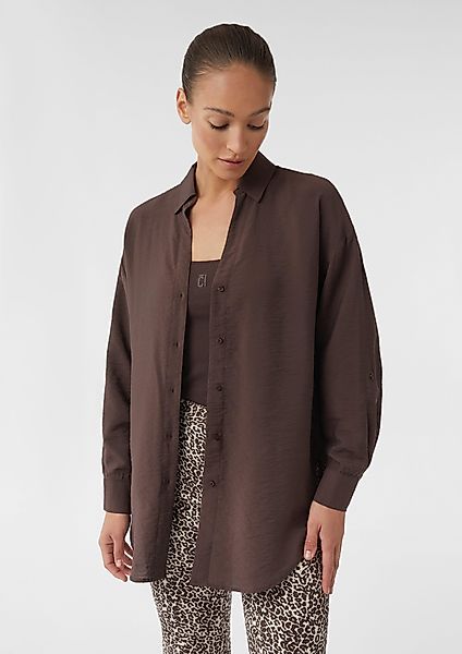 comma casual identity Langarmbluse Strukturierte Long-Bluse günstig online kaufen