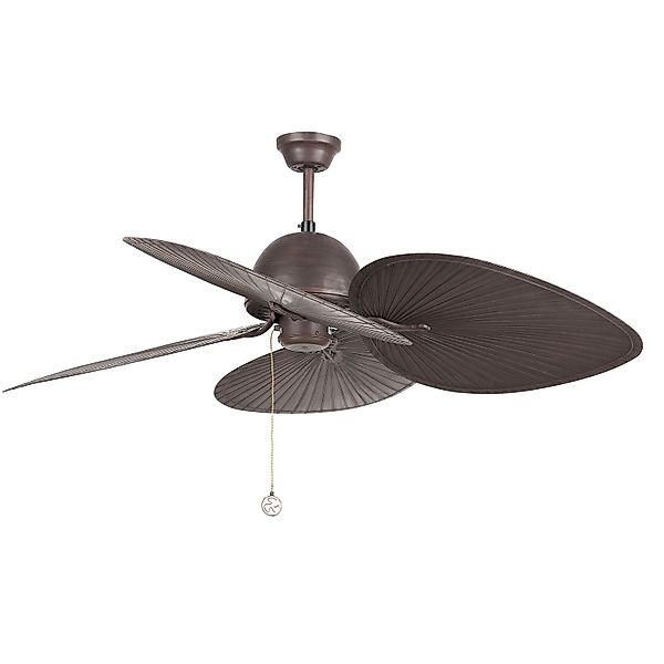 FARO Deckenventilator mit Zugschnur Cuba Braun 132 cm günstig online kaufen