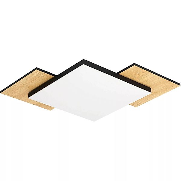 Eglo LED-Deckenleuchte Tamuria 6 cm x 64,5 cm x 64,5 cm Schwarz-Braun-Weiß günstig online kaufen