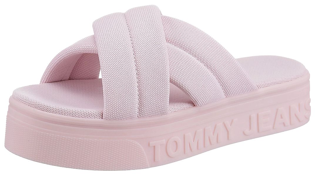 Tommy Jeans Pantolette "TOMMY JEANS FLTFRM SANDAL", mit wattierter Kreuzban günstig online kaufen