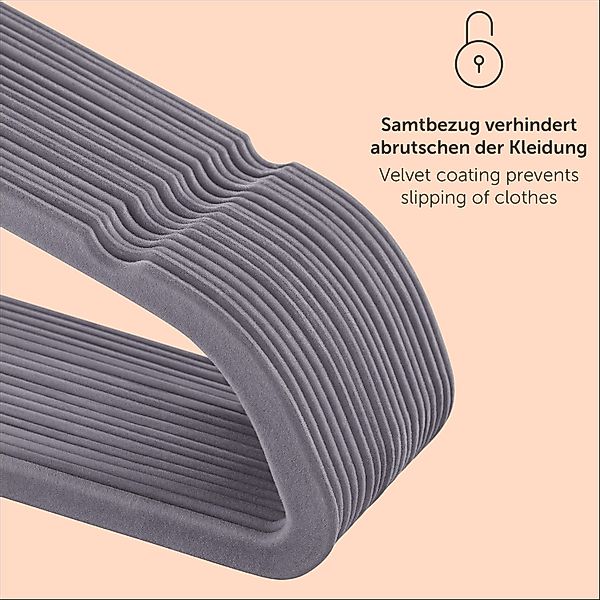 Blumtal Kleiderbügel Rutschfest - Samtoptik - günstig online kaufen