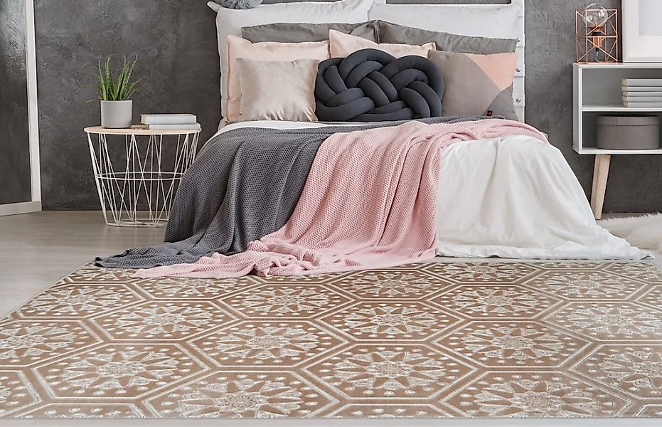 calo-deluxe Teppich "Latemar 300" rechteckig 7 mm Höhe weiche Fell Haptik, günstig online kaufen